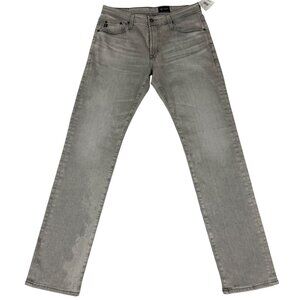 AG Adriano Goldschmied Everett Slim Straight Gray Jeans 32x34 NWT Italy Fabric